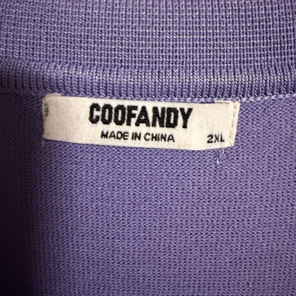 Coofandy Men's 2XL Purple Button Down Shirt - Picture 2 of 4